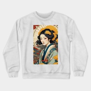 Sun Japanese girl Crewneck Sweatshirt